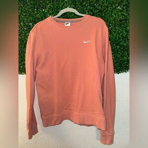 Nike Sportswear Club Crew French Terry Sweatshirt Coral Pink Mens Size L